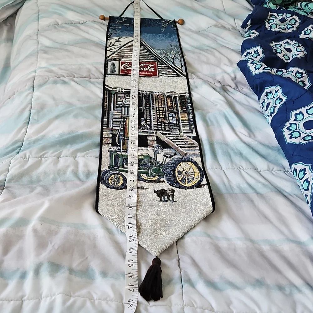 Vintage Coca Cola & John Deere The Gathering Place Bell Pull Tapestry NC, USA